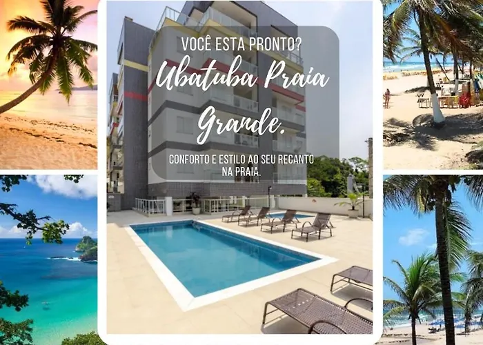 Apartamento Recanto Praia Grande - Mar, Ar, Churrasqueira, Piscina e Sauna